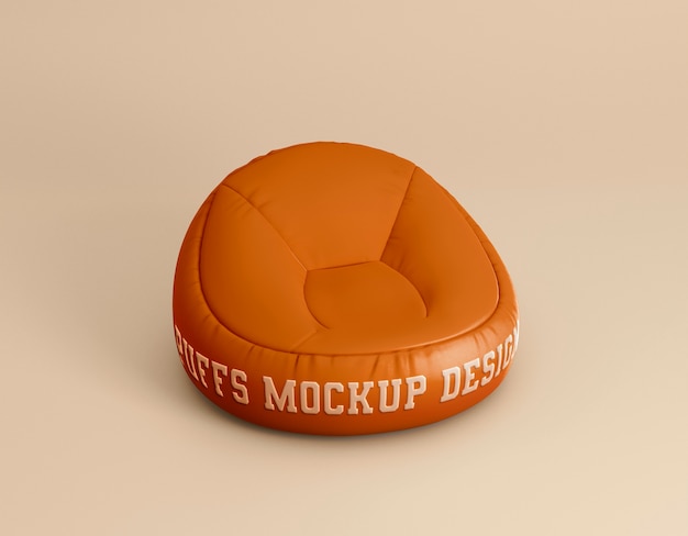 Comfortable puff chair mock-up design