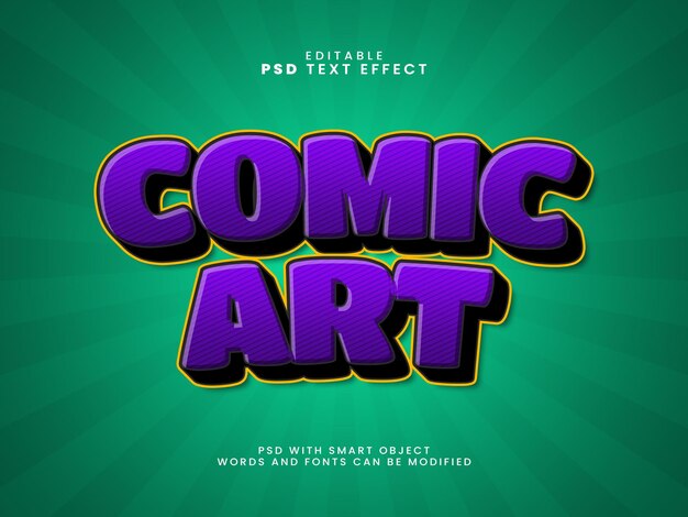 PSD comic art tekst effect