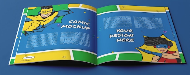 Comic book mockup design