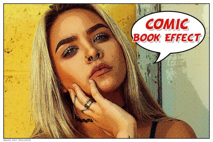 PSD comic book photo effect