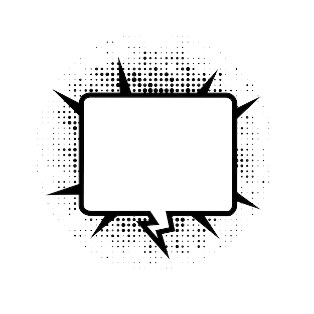 Comic bubbles element isolated