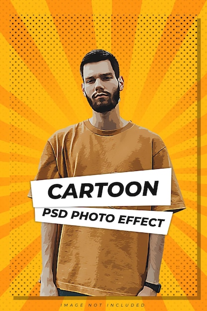 PSD filtro per effetti fotografici di cartoni animati comici