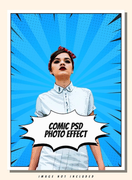 PSD filtro per effetti fotografici di cartoni animati comici