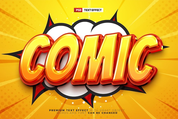 Comic hero 3d text effect