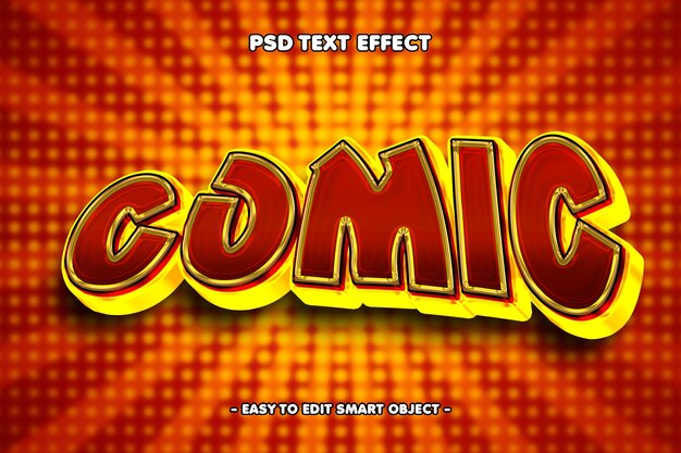 comic style editable text effect