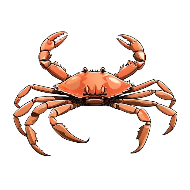 PSD comic style illustration alaskan crab isolated cut out background ai generative