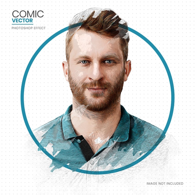 Comic vector illustration photo effect