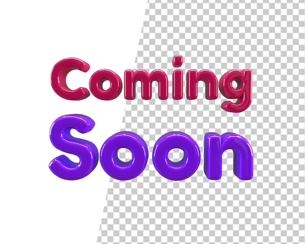 Coming soon 3d text