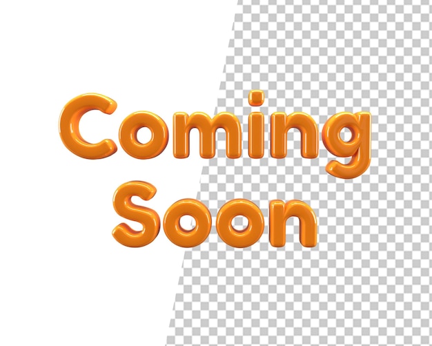 PSD coming soon 3d text