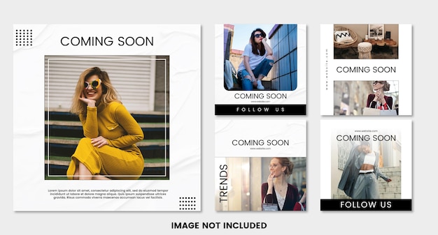 coming soon fashion social post template