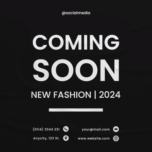 PSD coming soon instagram post template psd design