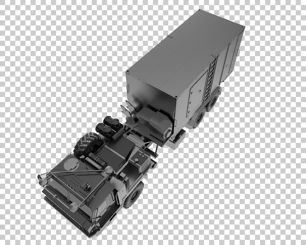 透明な背景の 3 d レンダリング図に分離されたコマンド アンド コントロール車両