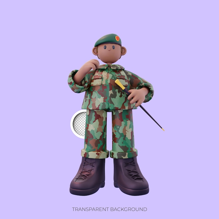 PSD the commander gave his subordinates a pose from the front