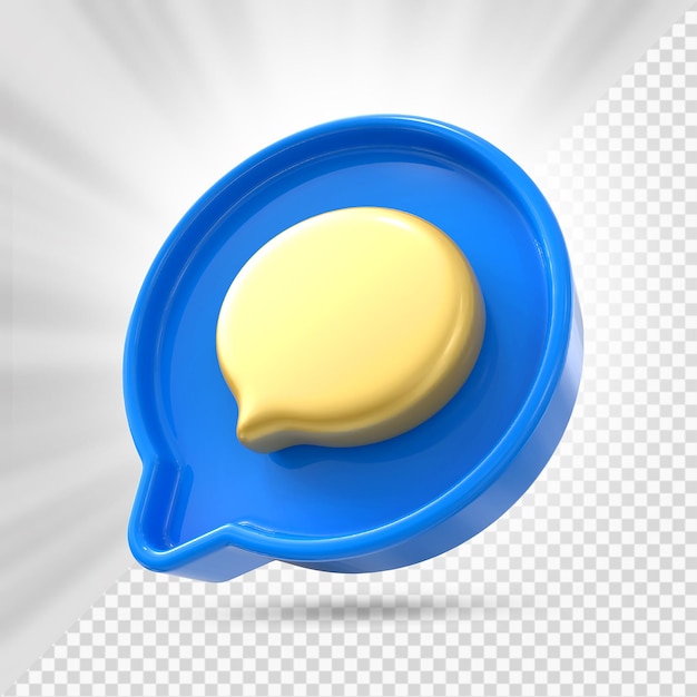 Comment icon comment button . 3d element