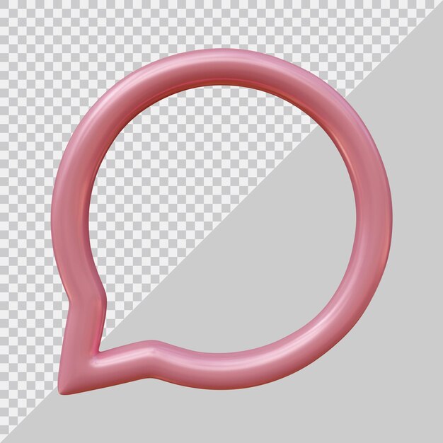 Comment icon logo with 3d modern style