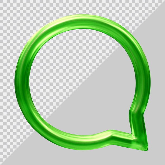 Comment icon logo with 3d modern style