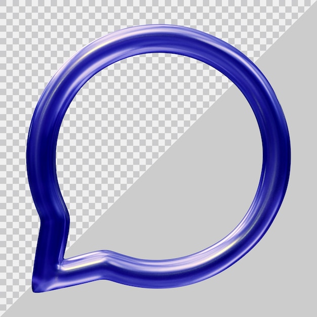 Логотип значка комментария с 3d современным стилем