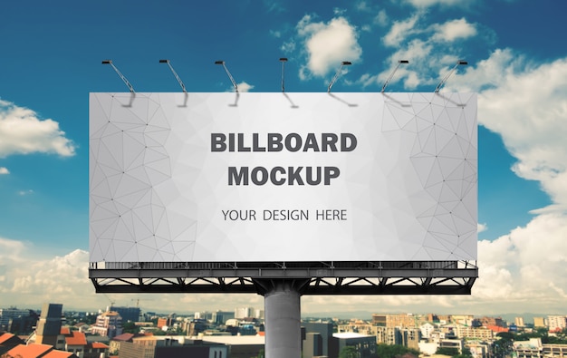 PSD commercial billboard mockup display outdoor