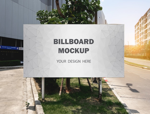 Commercial billboard mockup display outdoor