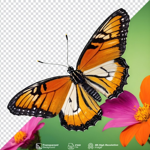 Common tiger butterflies in vibrant colors isolated