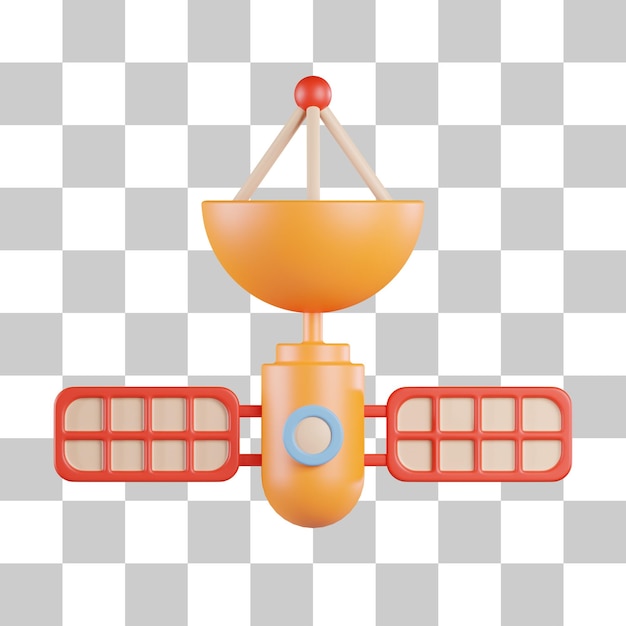 Communicatie satelliet 3d pictogram