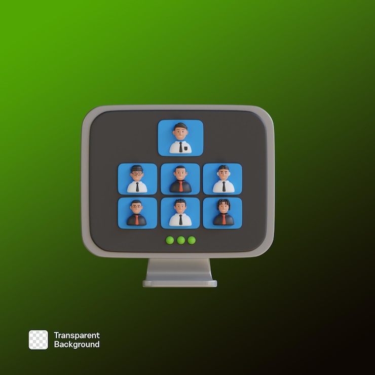 PSD communication 3d icon png template