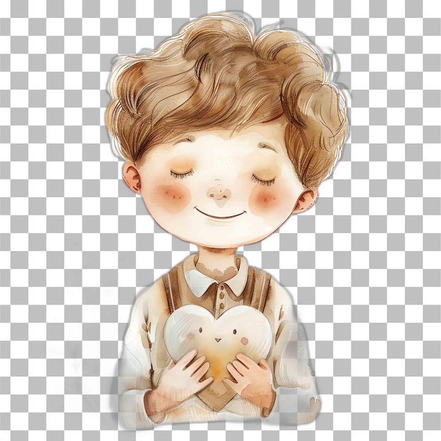 PSD communion boy watercolor nursery