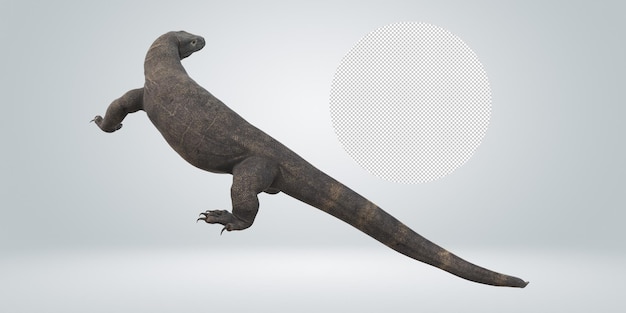 PSD comodo dragon isolated on a transparent background