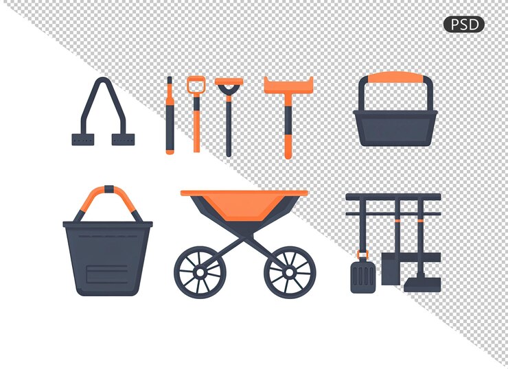PSD compact collapsible transport wheelbarrow