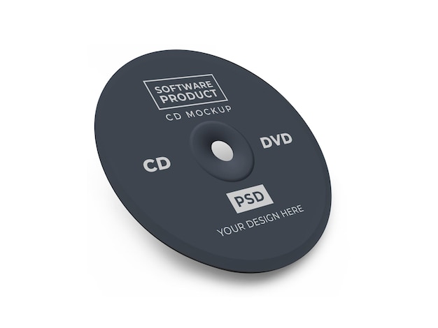 PSD compact disc cd 3d mockup design