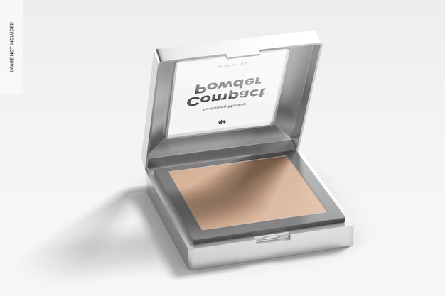 Compact powder packaging mockup