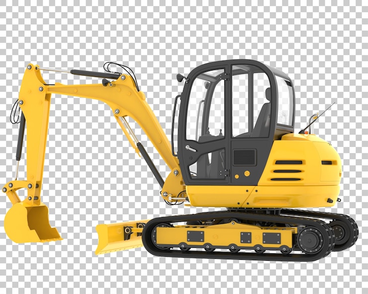 PSD compacte graafmachine op transparante achtergrond 3d-rendering illustratie