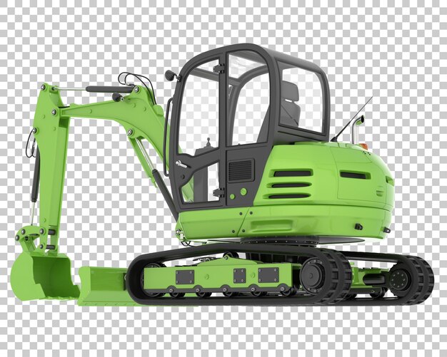Compacte graafmachine op transparante achtergrond 3D-rendering illustratie