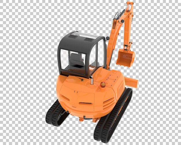 Compacte graafmachine op transparante achtergrond 3D-rendering illustratie