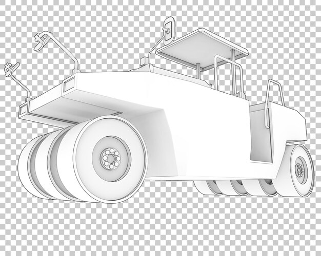 compactor on transparent background 3d rendering illustration
