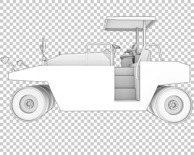 Compactor op transparante achtergrond 3d-rendering illustratie