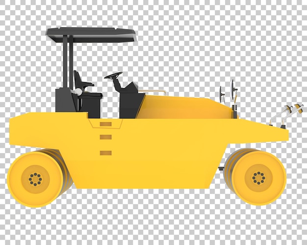 Compactor on transparent background 3d rendering illustration
