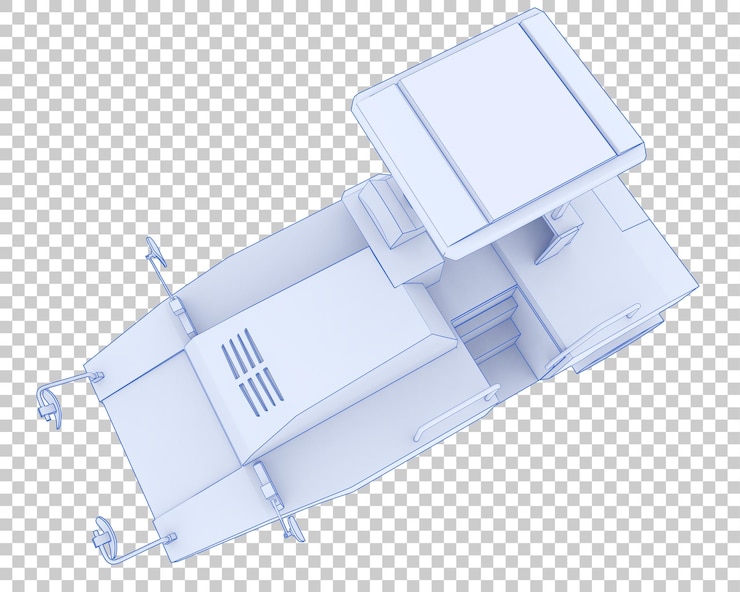 PSD compactor on transparent background 3d rendering illustration