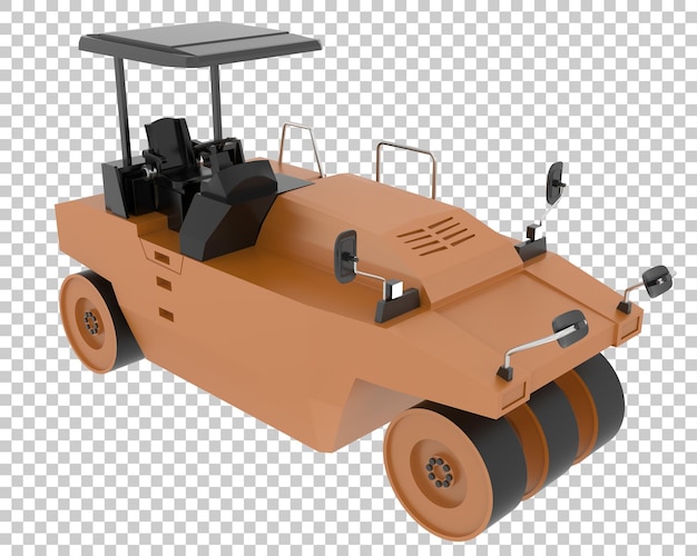 Compactor on transparent background 3d rendering illustration