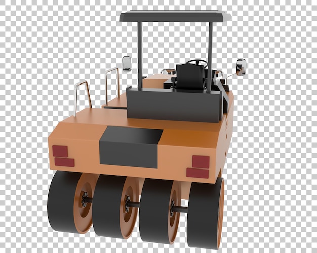 Compactor on transparent background 3d rendering illustration