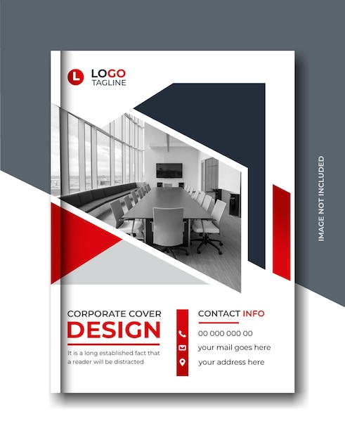Company brochure template Annual report book cover corporate geometric brochure design template