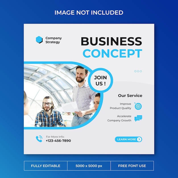 Company business strategy instagram post social media template