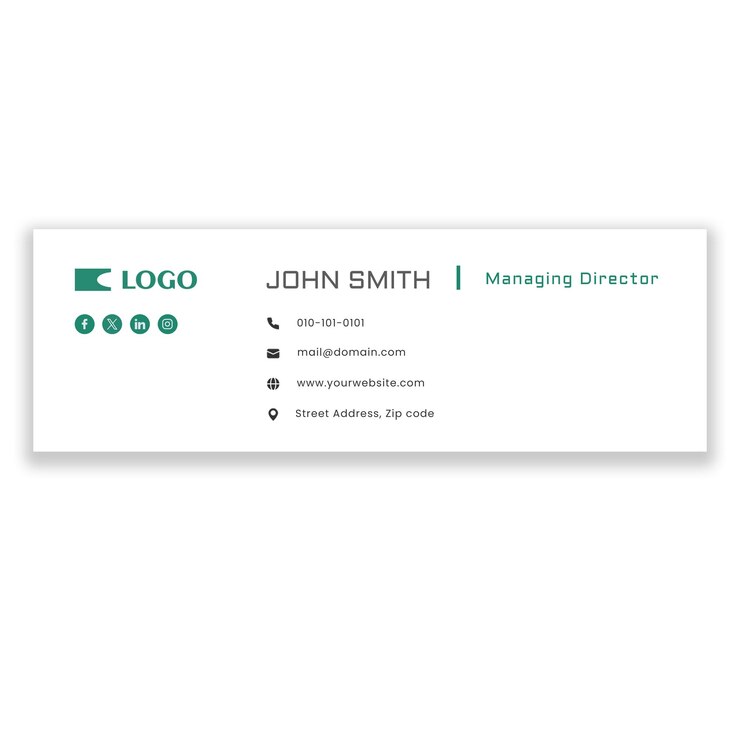 PSD company email signature template