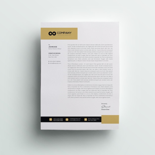 PSD company professional letterhead