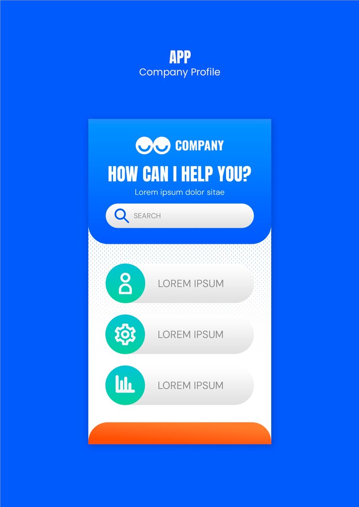 PSD company profile template design