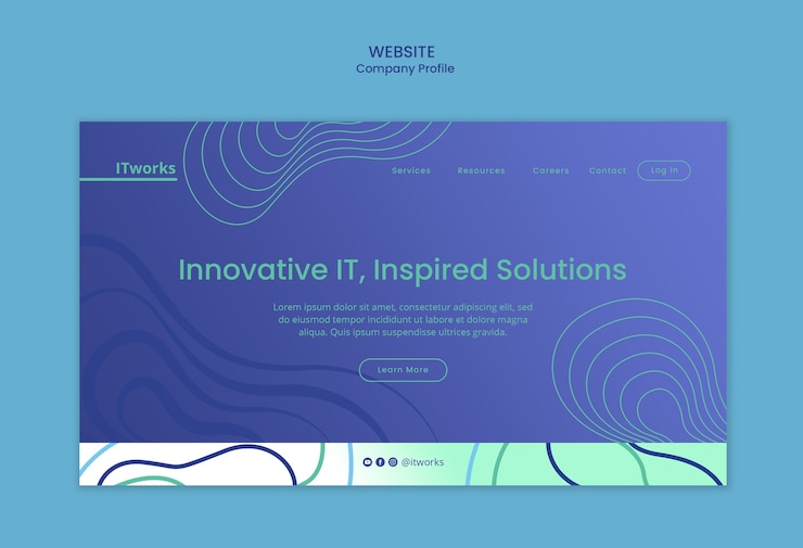 PSD company profile template design