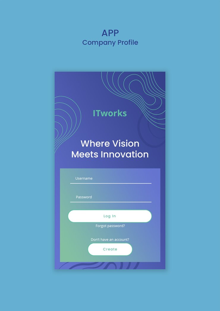 PSD company profile template design
