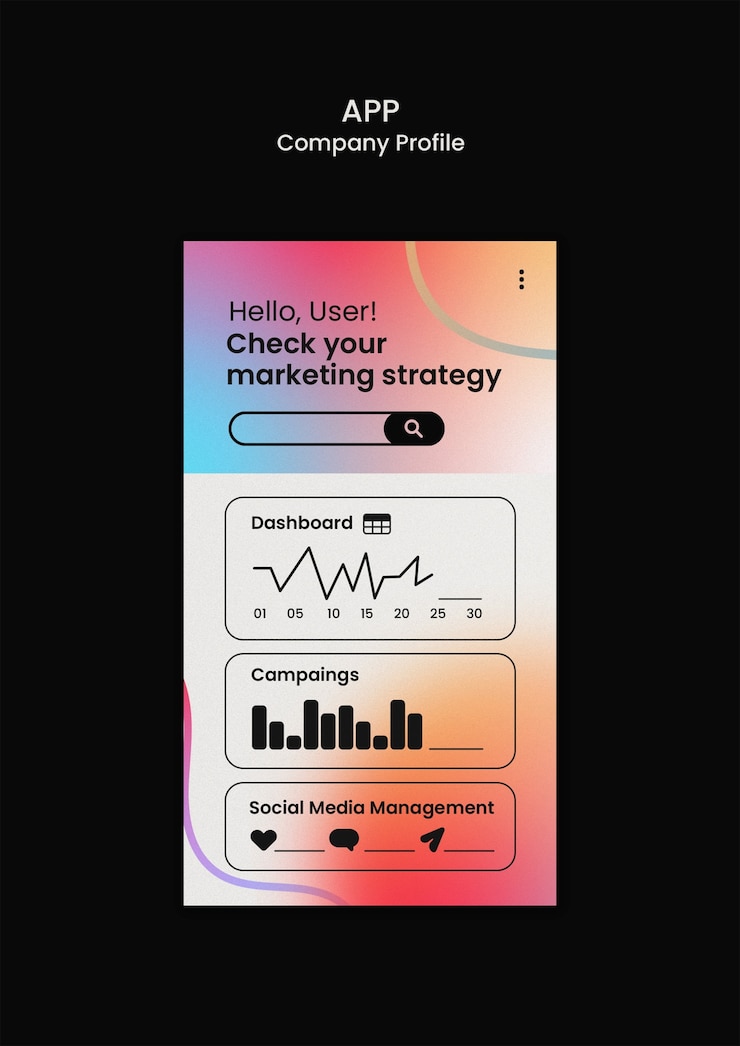 PSD company profile template design