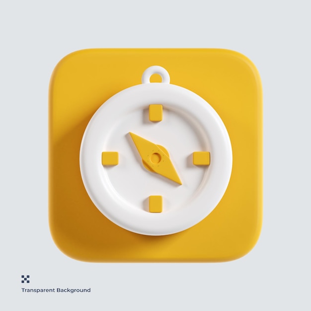 PSD compass 3d icon illustration