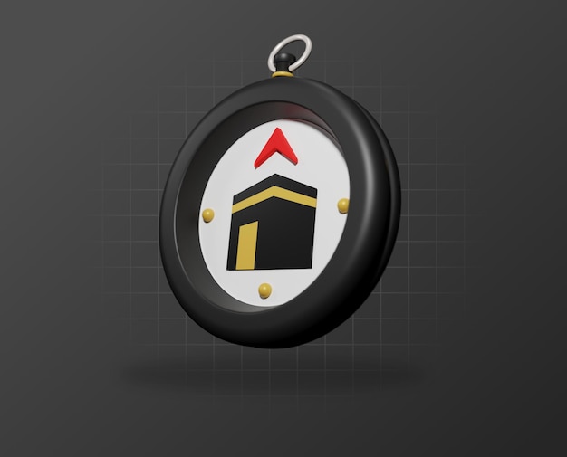 PSD compass 3d icon isolated 3d render illustration